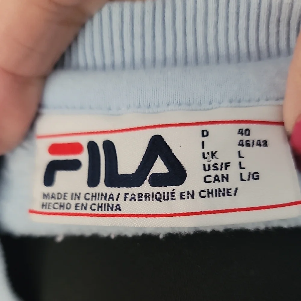 Fila Light Blue Sweatshirt with Navy and White Accents